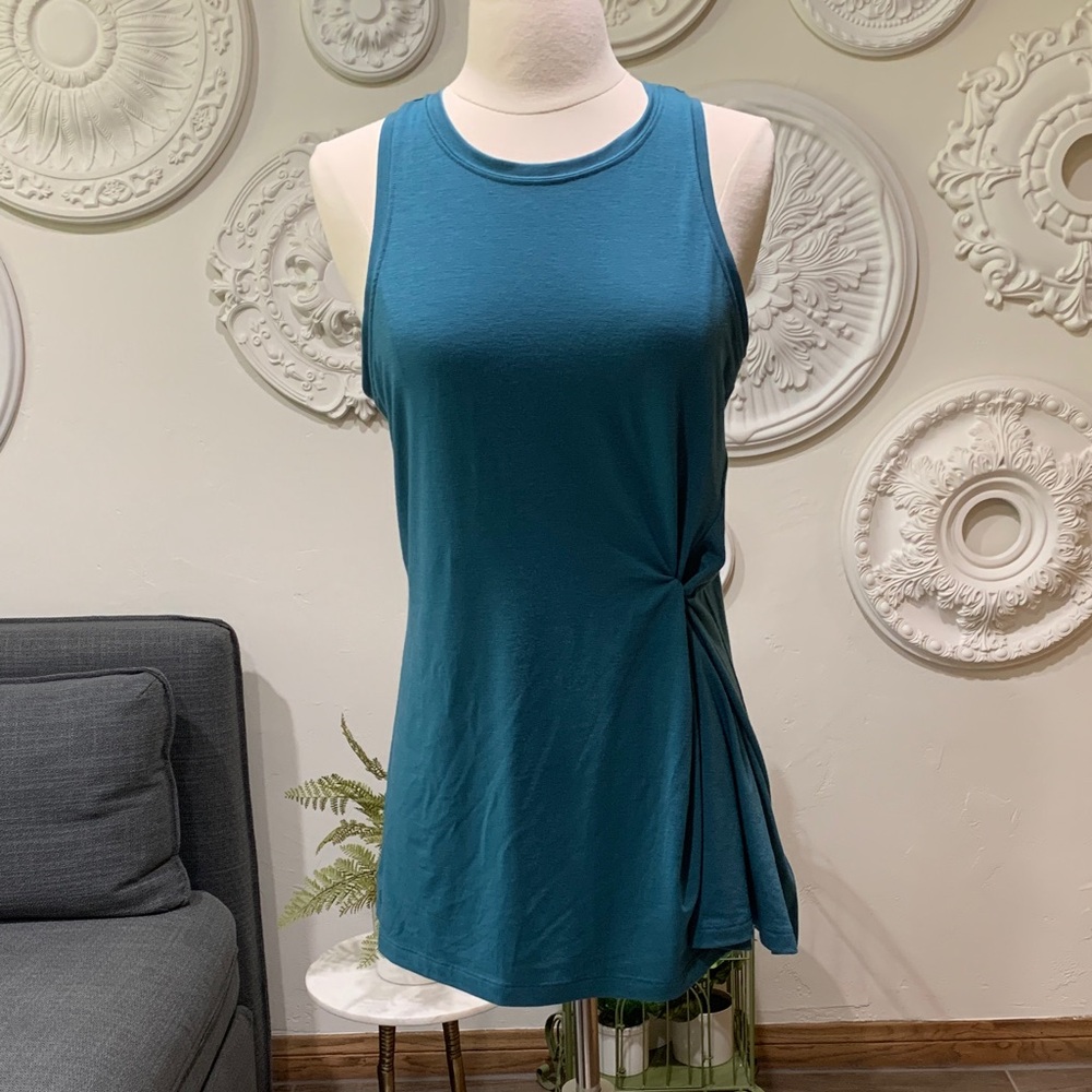 Athleta Teal Tank Top with Side Knot